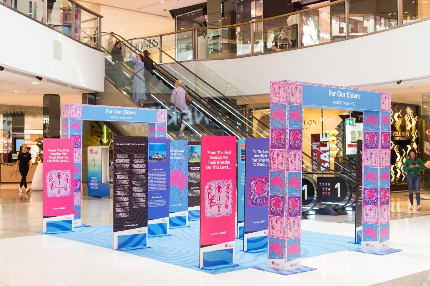 Solid Lines - Artwork:Westfield: NAIDOC 2023 Solid Lines - Westfield: NAIDOC 2023