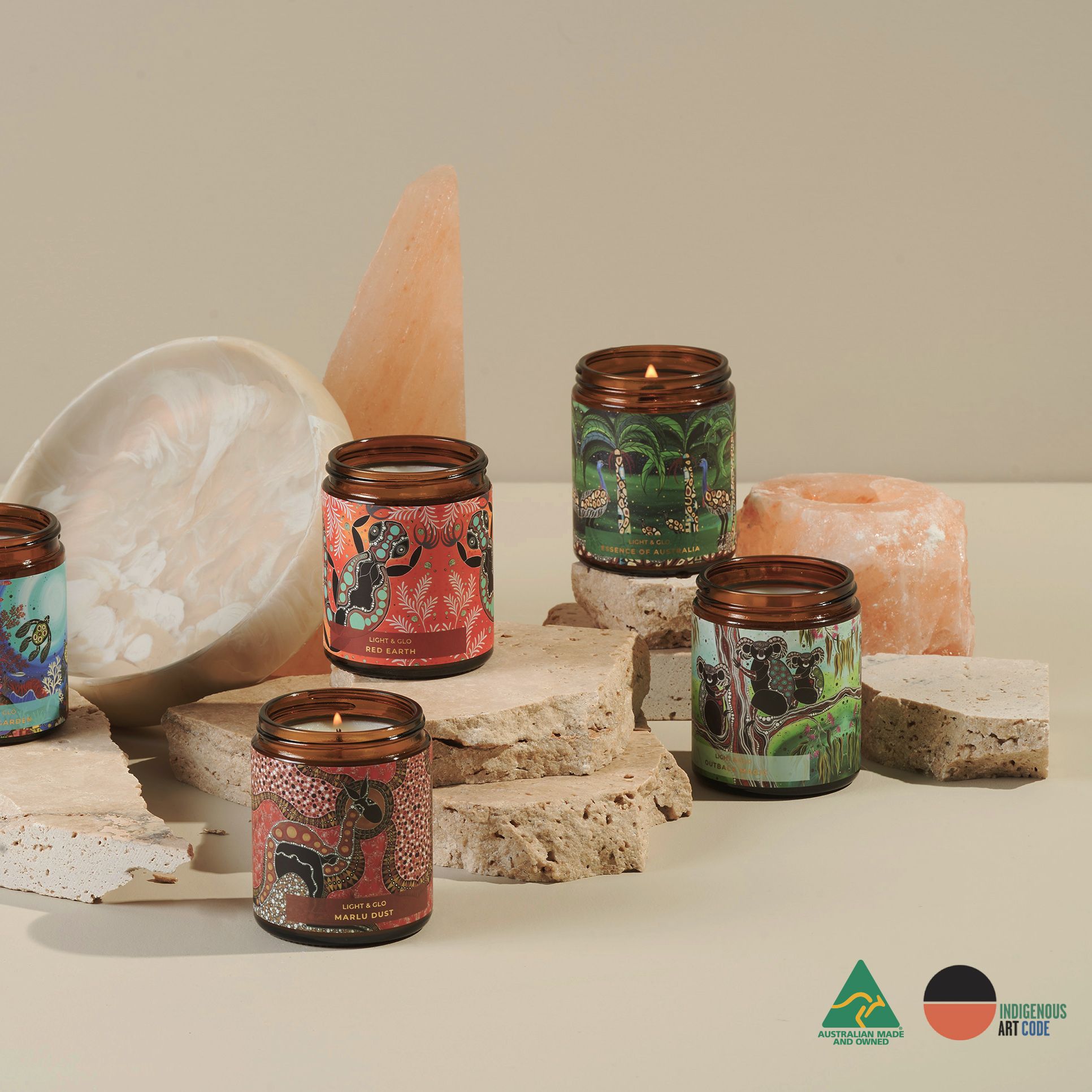 LIGHT + GLO - Wood Wick Soy Candle - Artwork:SOUL COLLECTION by Melanie Hava LIGHT + GLO - Wood Wick Soy Candle - SOUL COLLECTION by Melanie Hava
