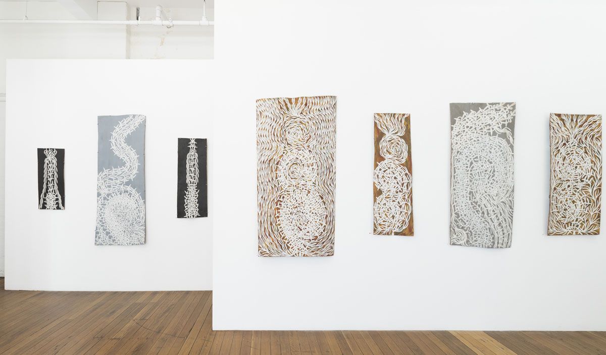 The Cross Art Projects - Artwork:Djirrirra Wununmurra at The Cross Art Projects, 2019, installation view. The Cross Art Projects - Djirrirra Wununmurra at The Cross Art Projects, 2019, installation view.