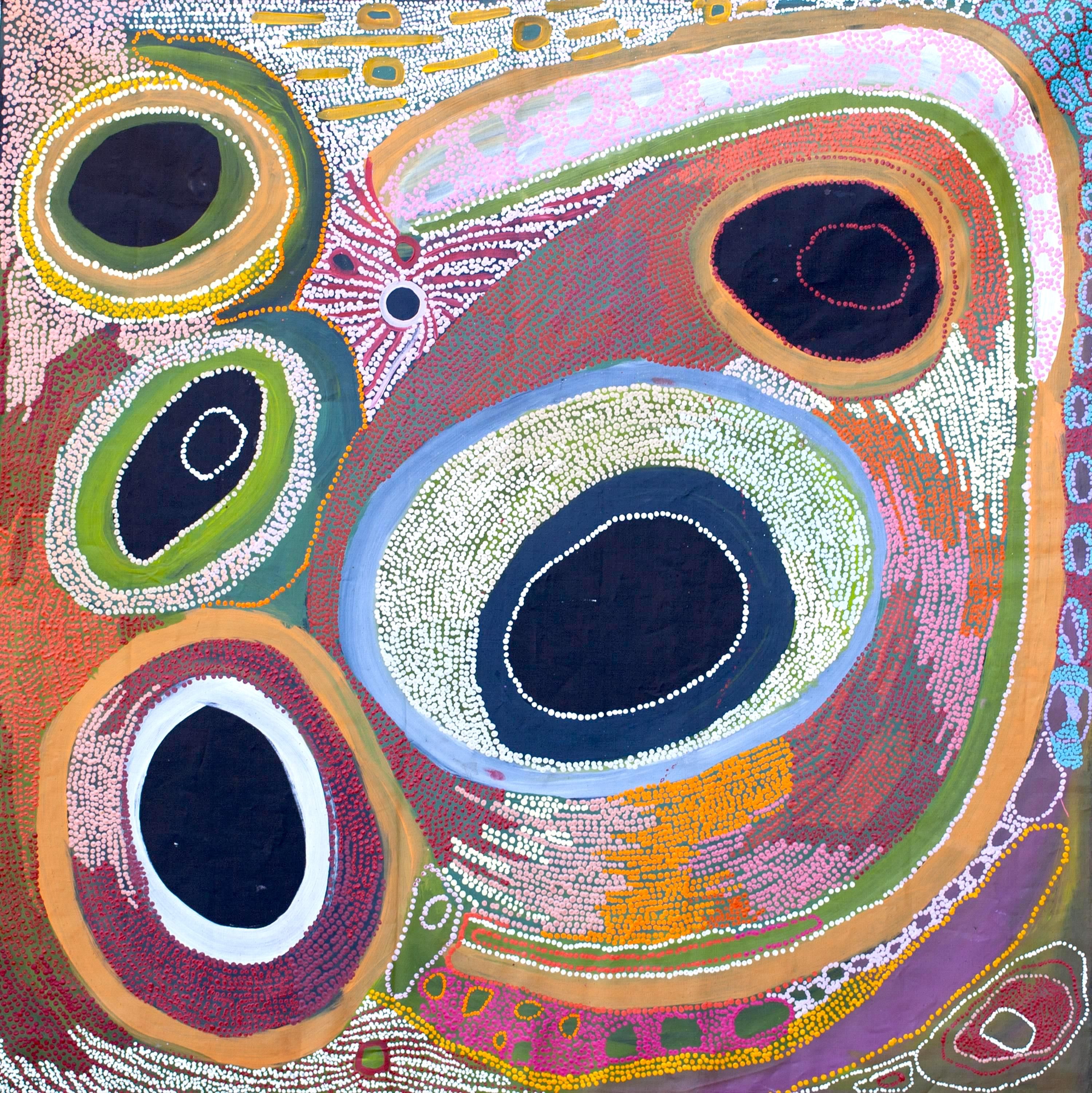 International Development for Australian Indigenous Art (IDAIA) - Paris, France - Artwork:Kaalpa (Kalypa, Canning Stock route 23) International Development for Australian Indigenous Art (IDAIA) - Paris, France - Kaalpa (Kalypa, Canning Stock route 23)