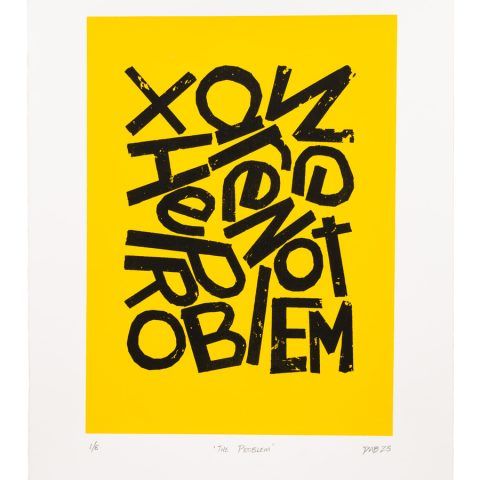 Darren Blackman - Artwork:the problem - screen print on paper Darren Blackman - the problem - screen print on paper